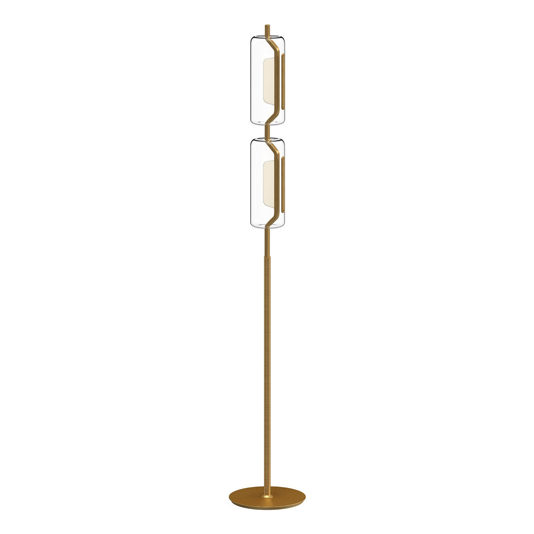 Hilo LED Floor Lamp in Brushed Gold - available from The Lighting Shoppe, trusted by Canadian homeowners