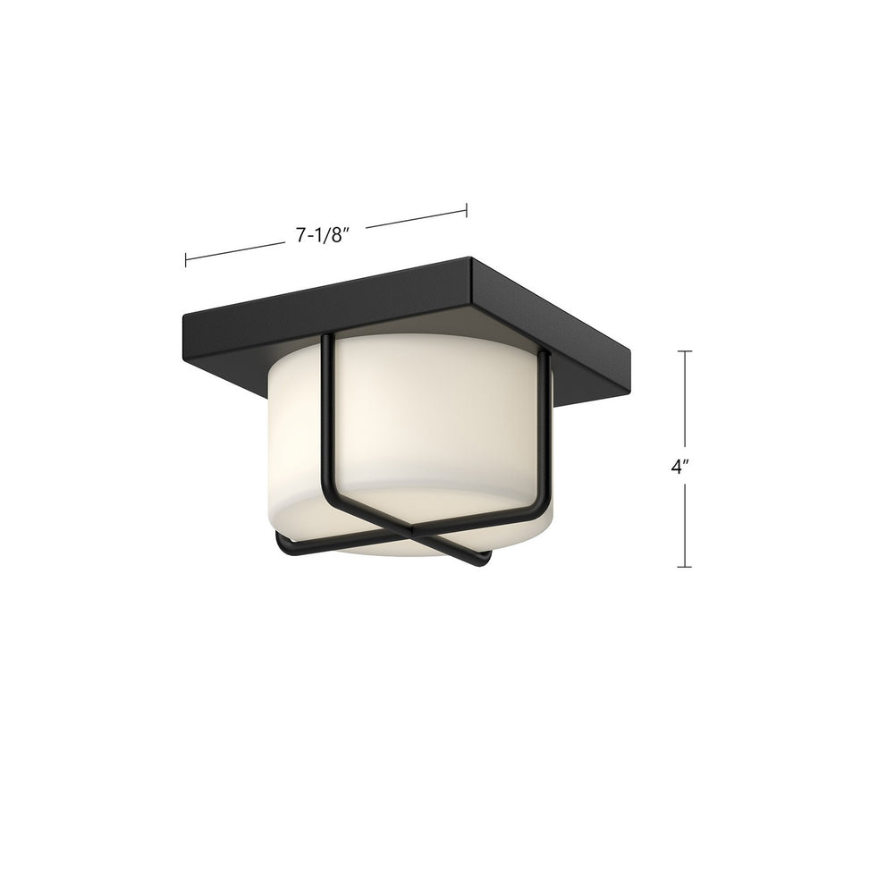 Kuzco Canada - FM45907-BK/OP - LED Flush Mount - Regalo - Black/Opal Glass