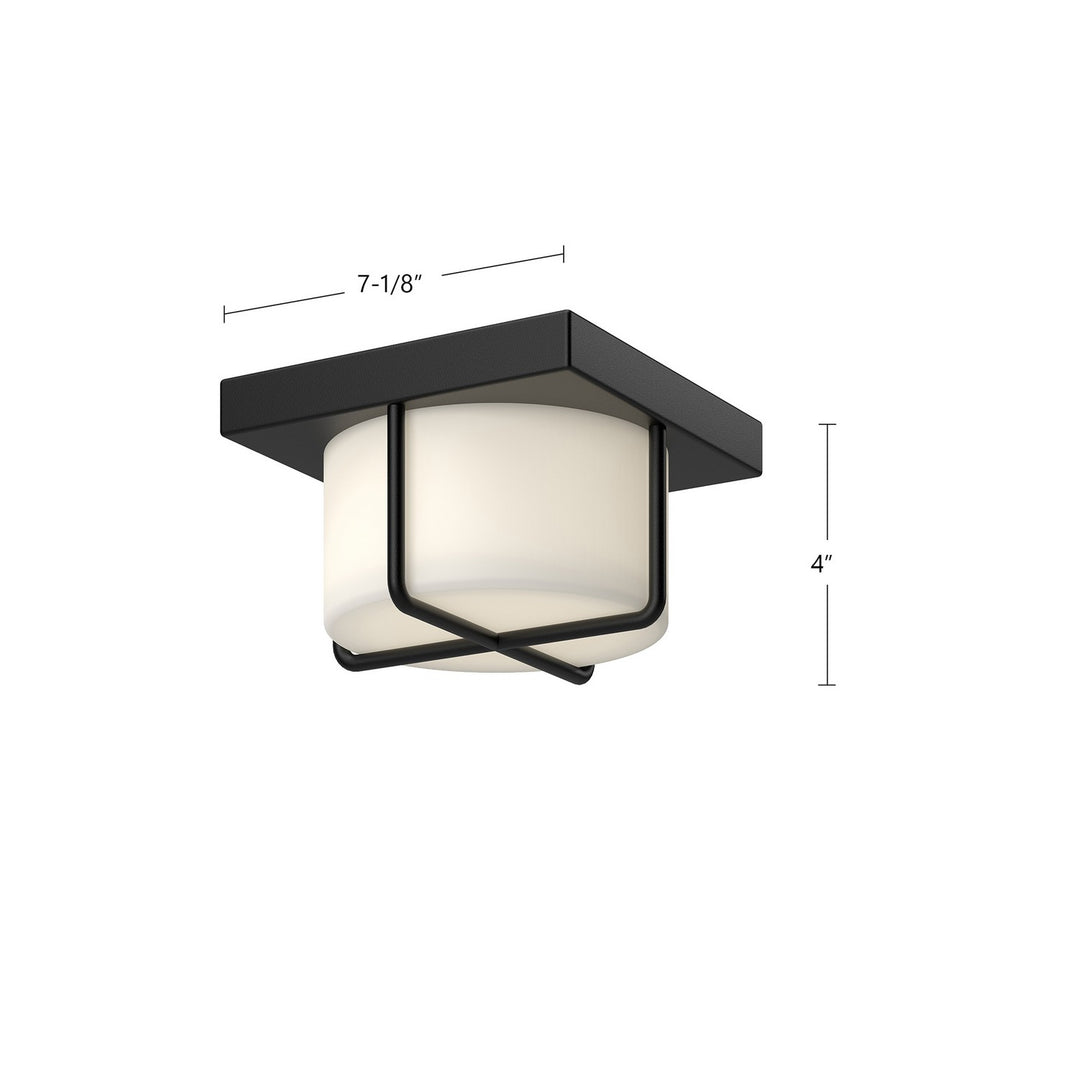 Kuzco Canada - FM45907-BK/OP - LED Flush Mount - Regalo - Black/Opal Glass