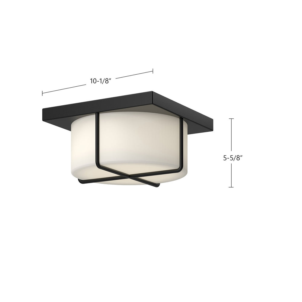 Kuzco Canada - FM45910-BK/OP - LED Flush Mount - Reglao - Black/Opal Glass