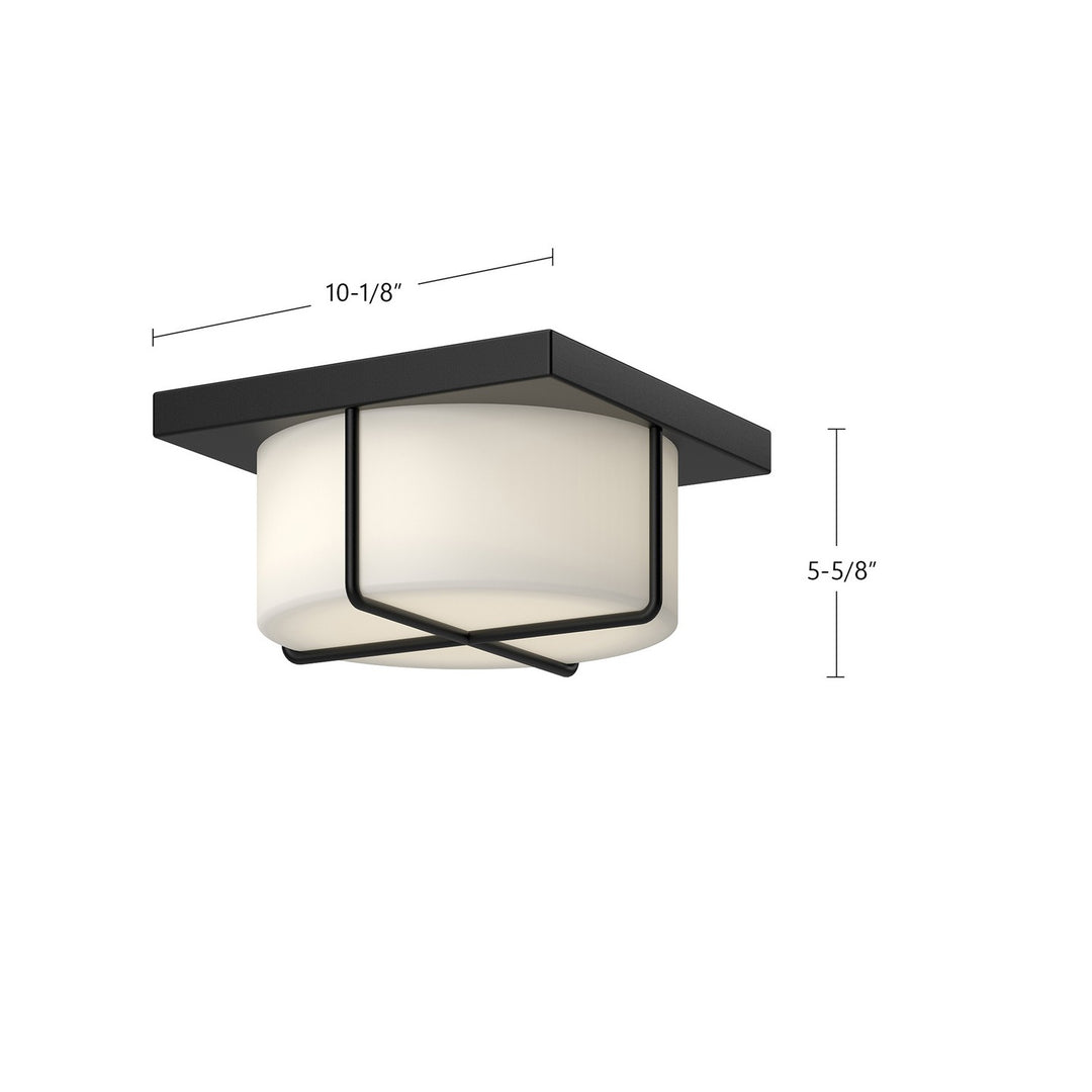 Kuzco Canada - FM45910-BK/OP - LED Flush Mount - Reglao - Black/Opal Glass