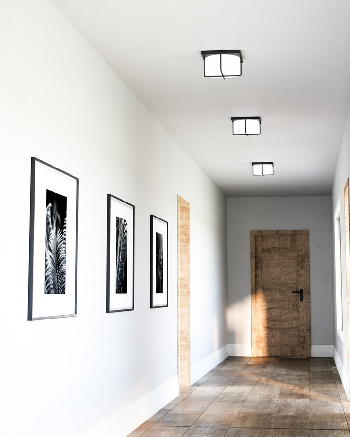 Kuzco Canada - FM45910-BK/OP - LED Flush Mount - Reglao - Black/Opal Glass