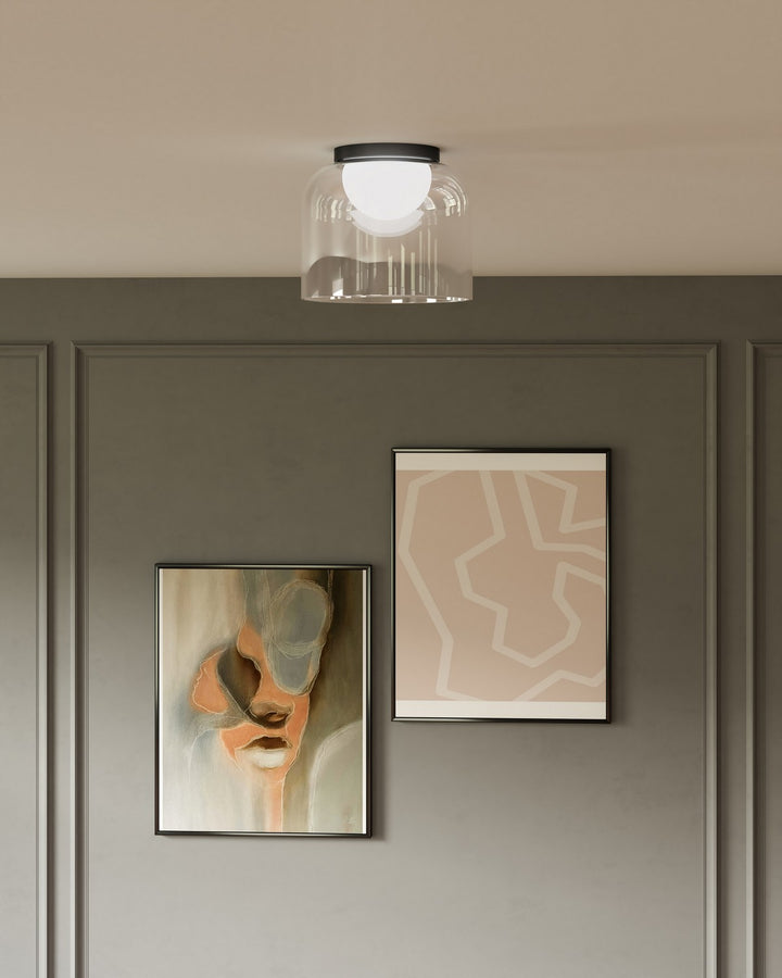 Kuzco Canada - FM52508-BK/CL - LED Flush Mount - Cedar - Black/Clear