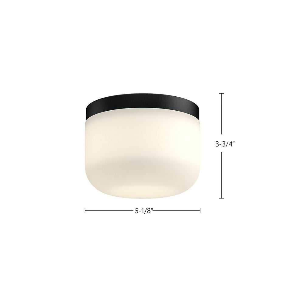 Kuzco Canada - FM53005-BK/OP - LED Flush Mount - Mel - Black/Opal Glass