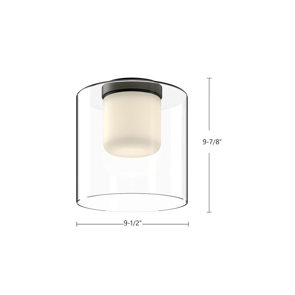 Kuzco Canada - FM53509-BK/CL - LED Flush Mount - Birch - Black/Clear