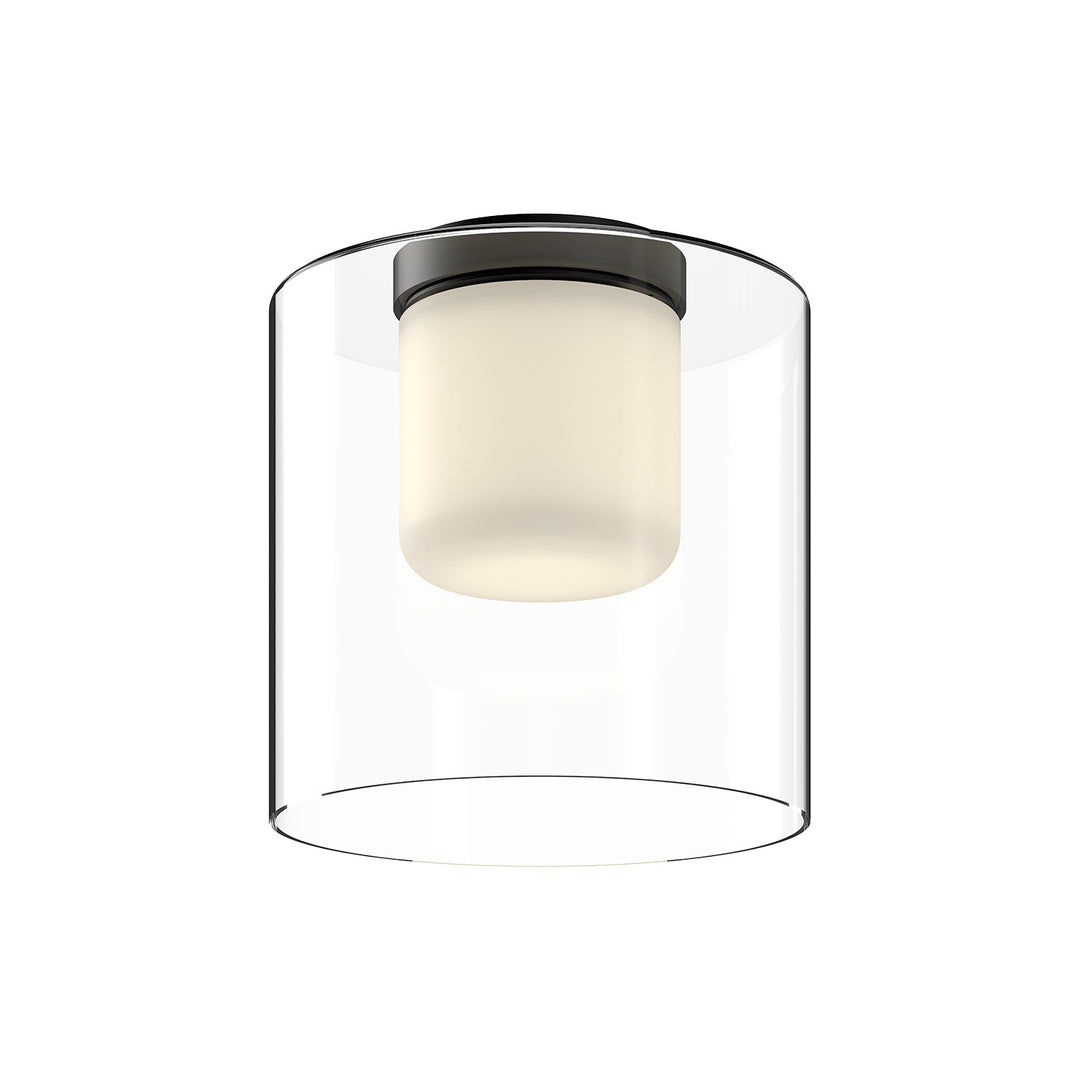 Kuzco Canada - FM53509-BK/CL - LED Flush Mount - Birch - Black/Clear