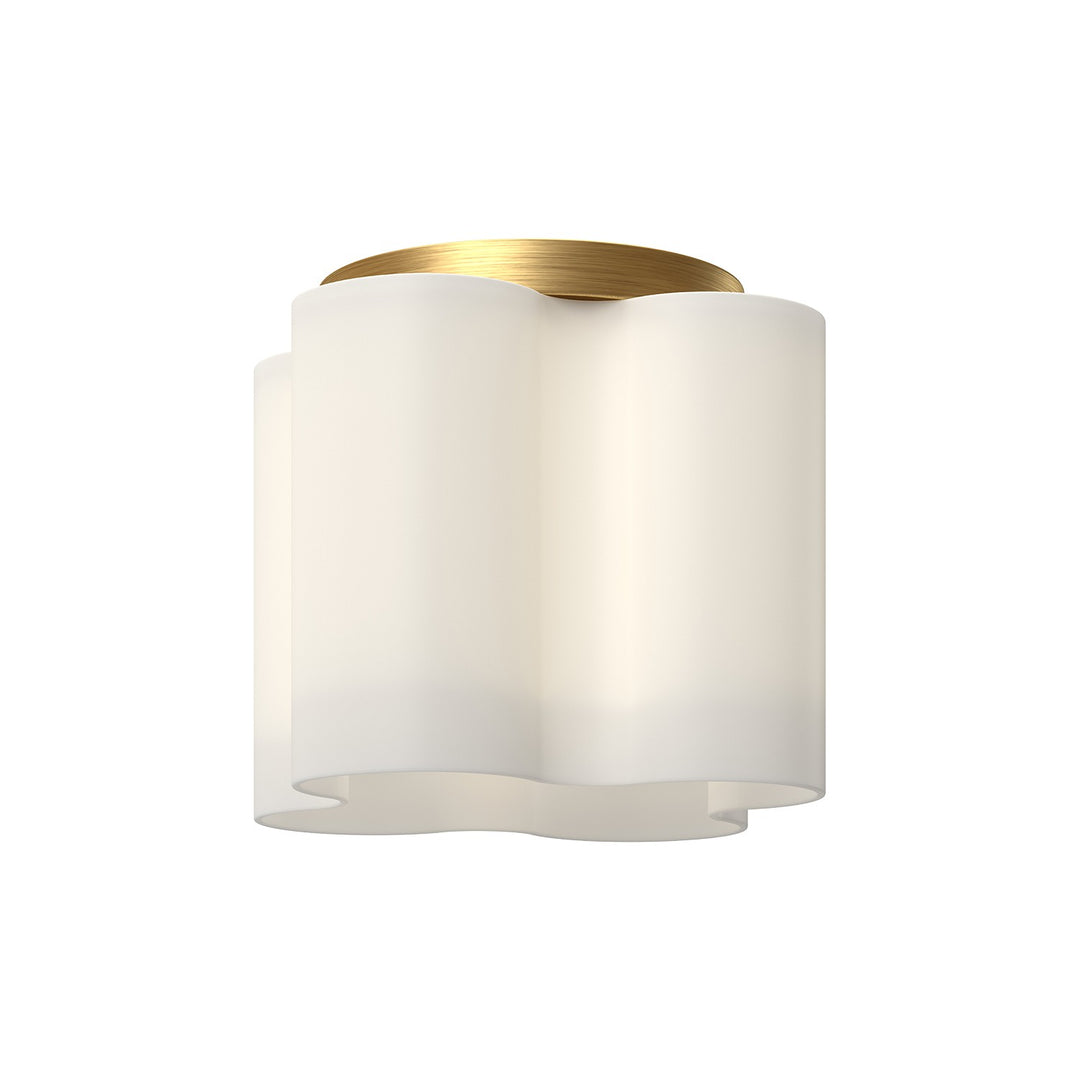 Kuzco Canada - FM54809-BG/OP - LED Flush Mount - Clover - Brushed Gold/Opal Glass
