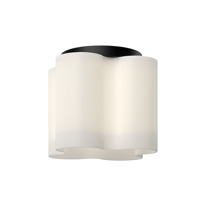 Kuzco Canada - FM54809-BK/OP - LED Flush Mount - Clover - Black/Opal Glass