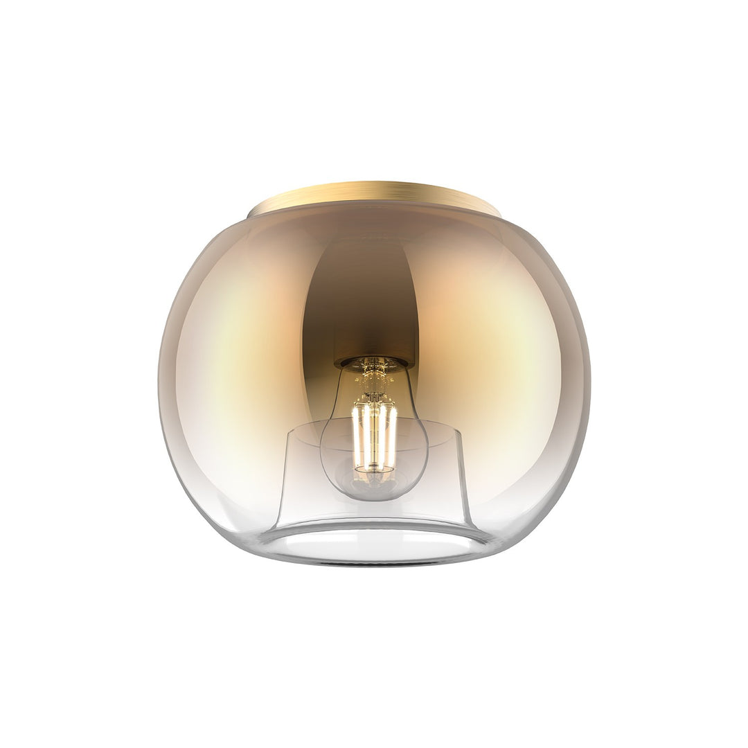 Samar One Light Flush Mount in Brushed Gold/Copper - available from The Lighting Shoppe, trusted by Canadian homeowners