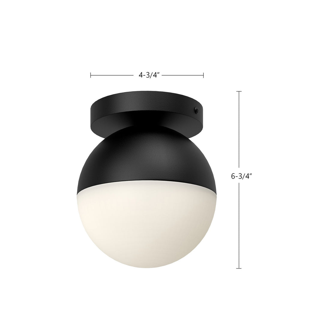 Kuzco Canada - FM58306-BK/OP - One Light Flush Mount - Monae - Black/Opal Glass
