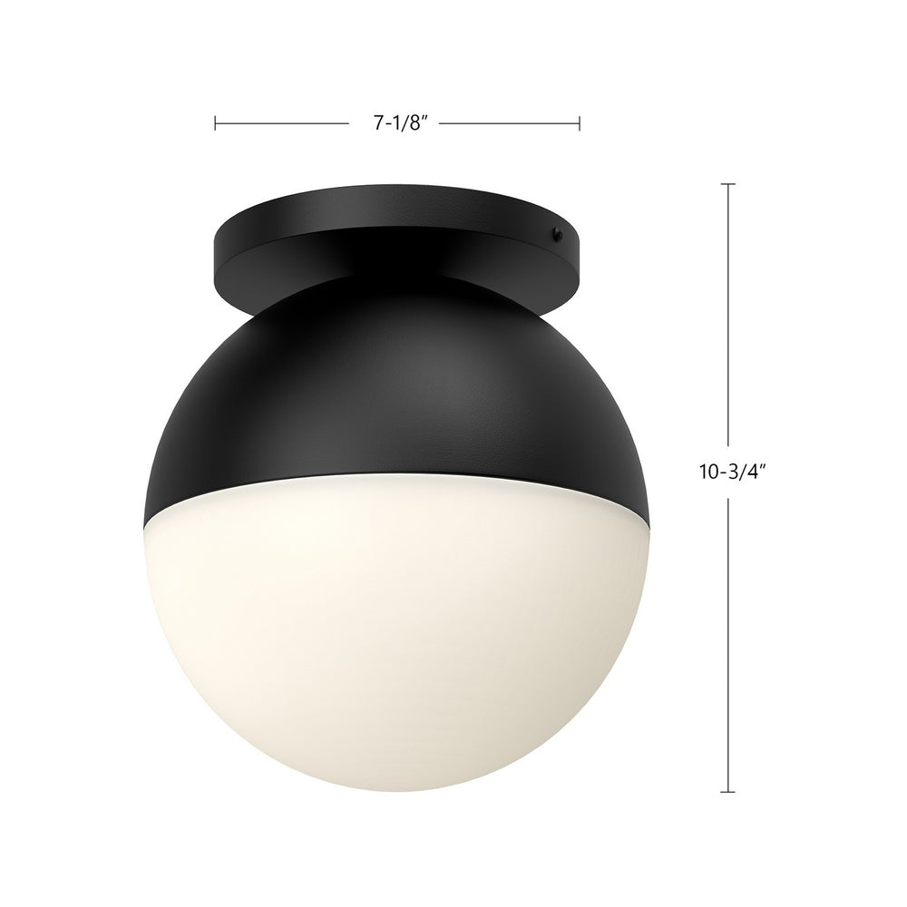 Kuzco Canada - FM58310-BK/OP - One Light Flush Mount - Monae - Black/Opal Glass