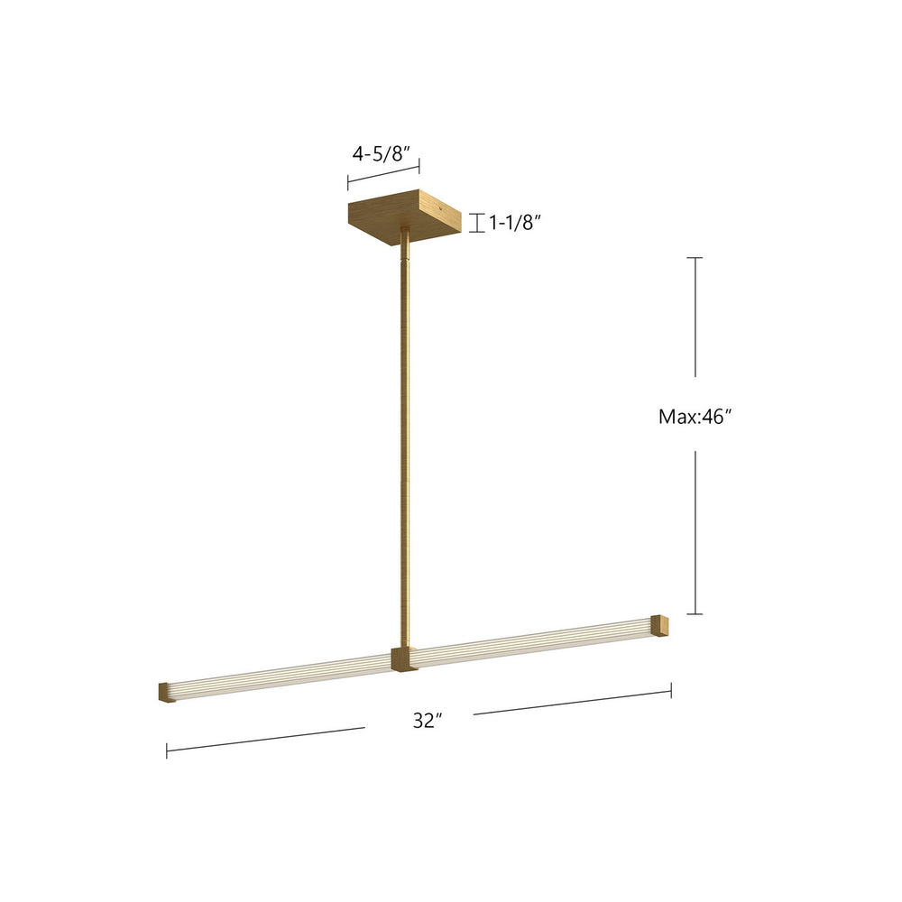 Kuzco Canada - LP23532-BG - LED Linear Pendant - Blade - Brushed Gold