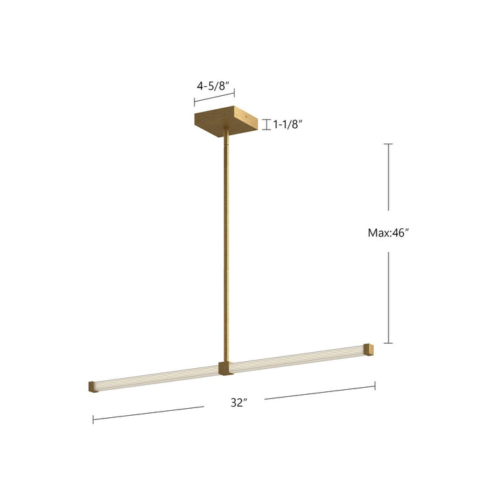 Kuzco Canada - LP23532-BG - LED Linear Pendant - Blade - Brushed Gold