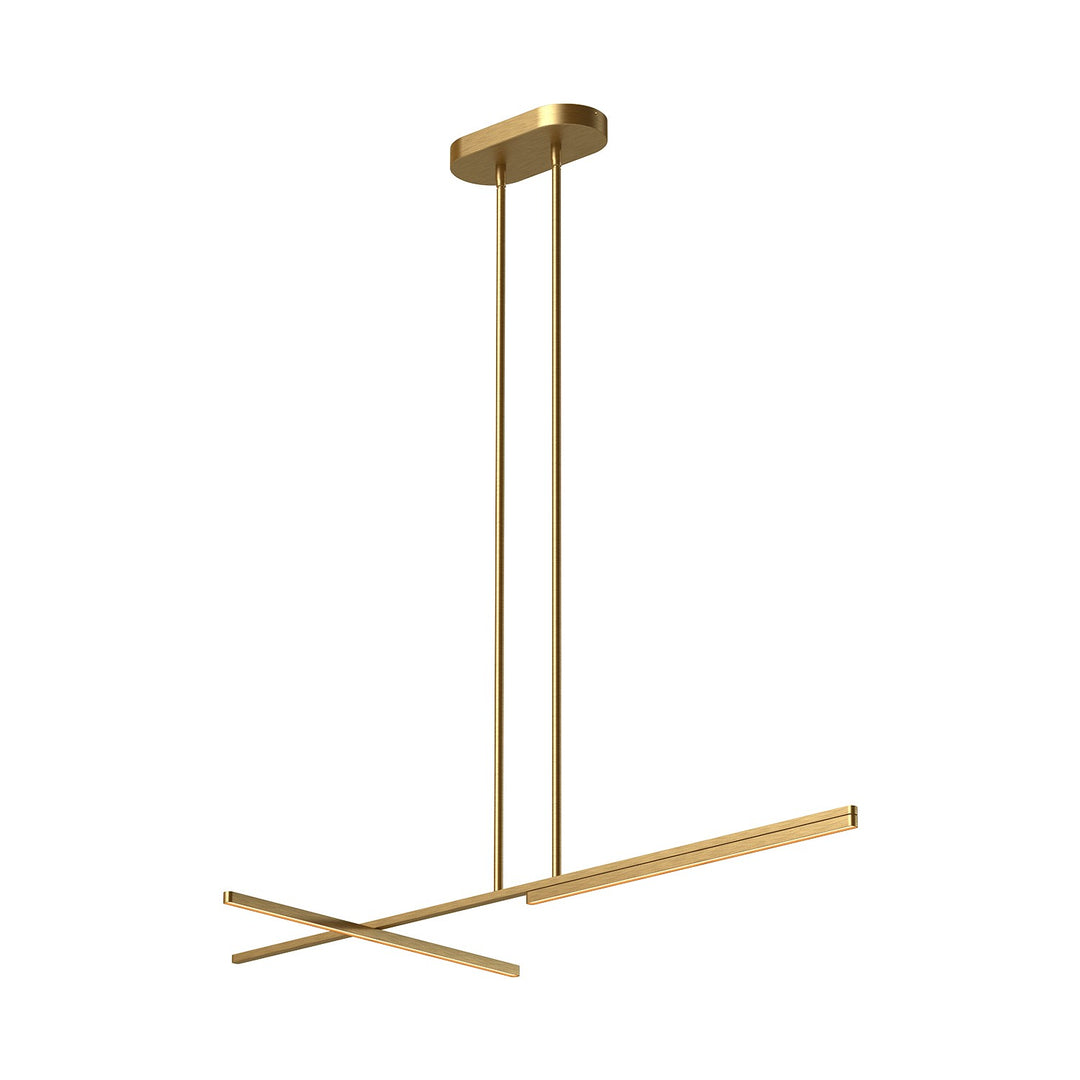 Shift LED Linear Pendant in Brushed Gold - available from The Lighting Shoppe, trusted by Canadian homeowners
