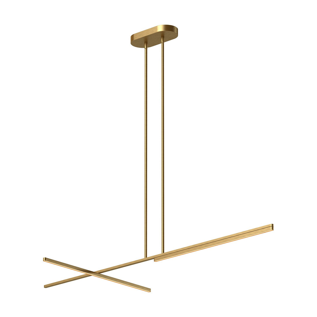 Shift LED Linear Pendant in Brushed Gold - available from The Lighting Shoppe, trusted by Canadian homeowners
