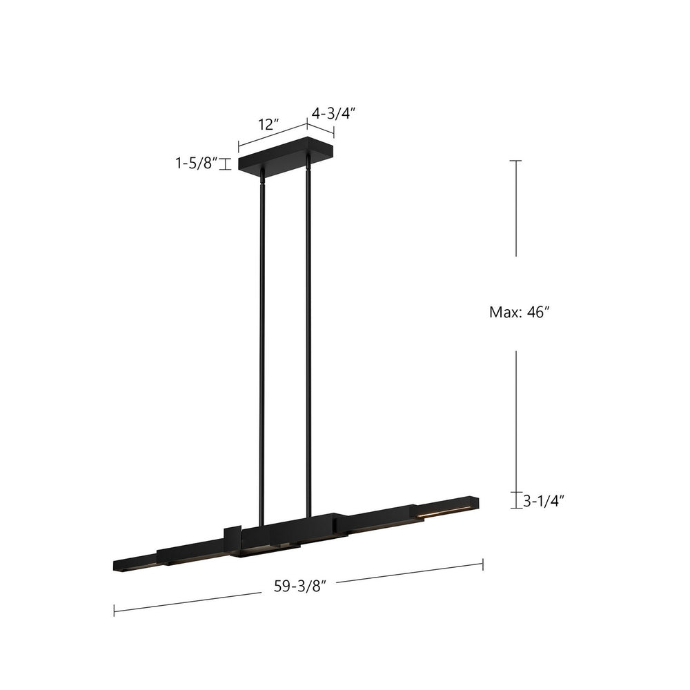 Kuzco Canada - LP29560-BK - LED Linear Pendant - Enzo - Black