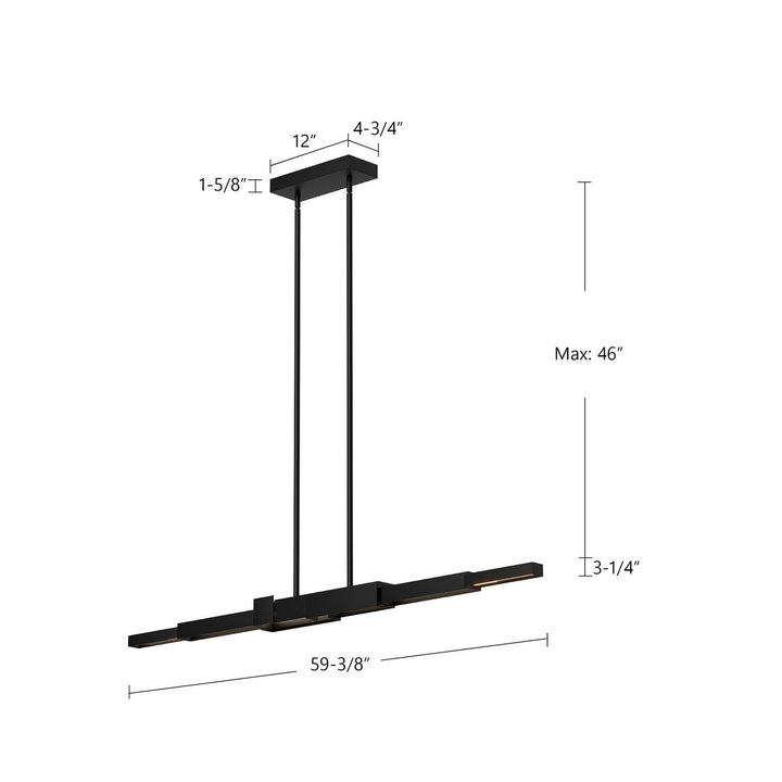 Kuzco Canada - LP29560-BK - LED Linear Pendant - Enzo - Black