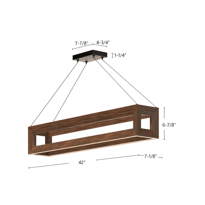 Kuzco Canada - LP32942-WT - LED Linear Pendant - Morina - Walnut
