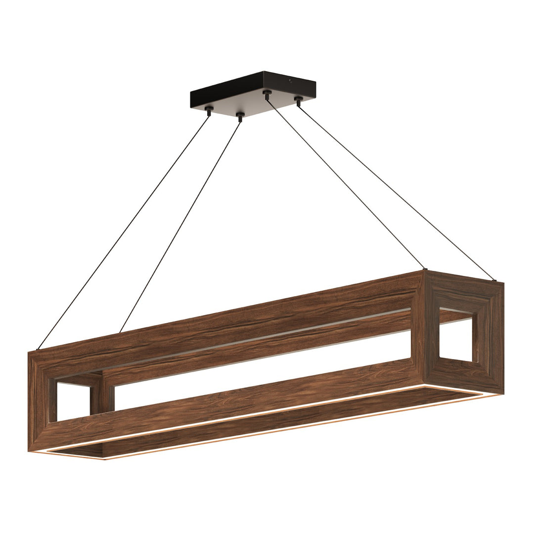 Morina LED Linear Pendant in Walnut - available from The Lighting Shoppe, trusted by Canadian homeowners