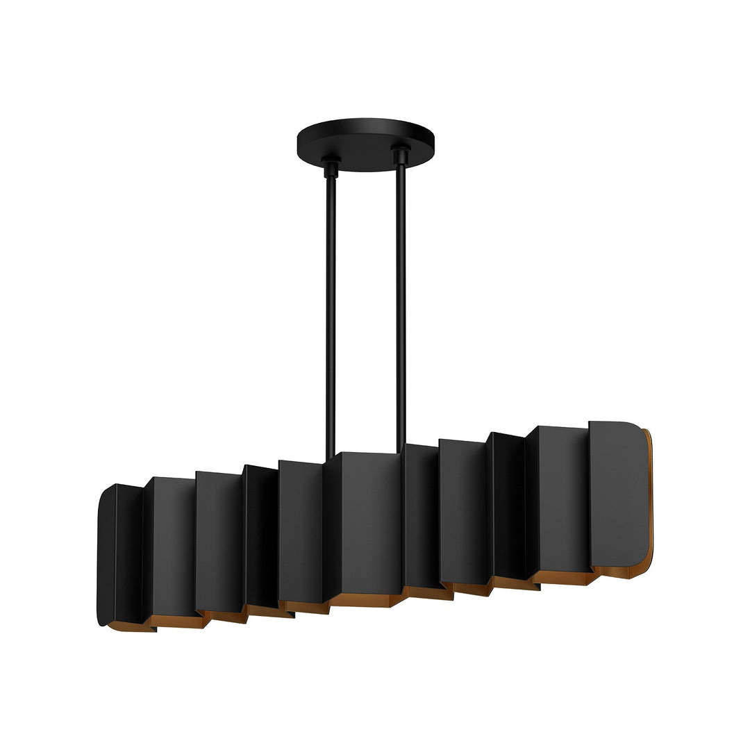 Kuzco Canada - LP58042-BK/GD - Six Light Linear Pendant - Akira - Black/Gold