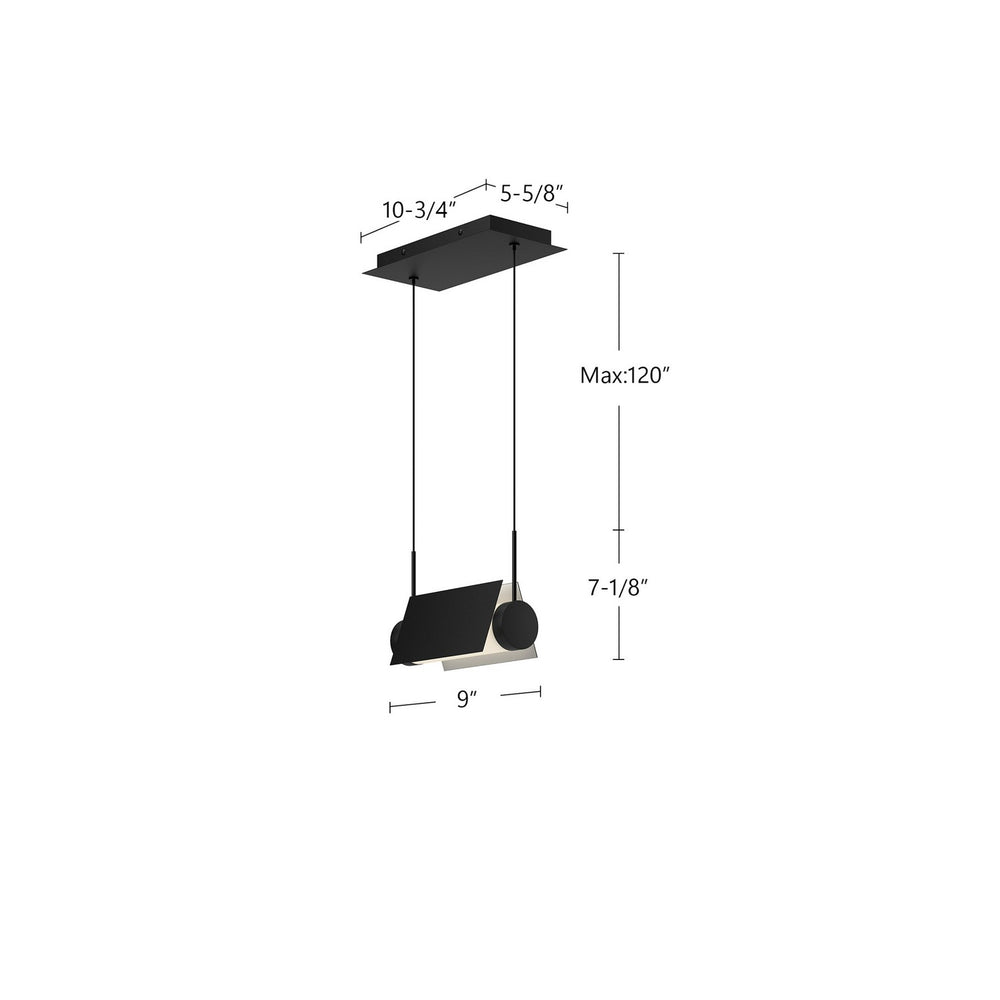 Kuzco Canada - LP73510-BK/WH - LED Linear Pendant - Phoenix - Black/White