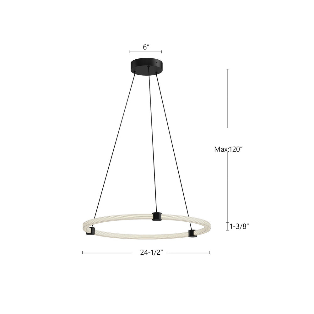 Kuzco Canada - PD24724-BK - LED Pendant - Bruni - Black