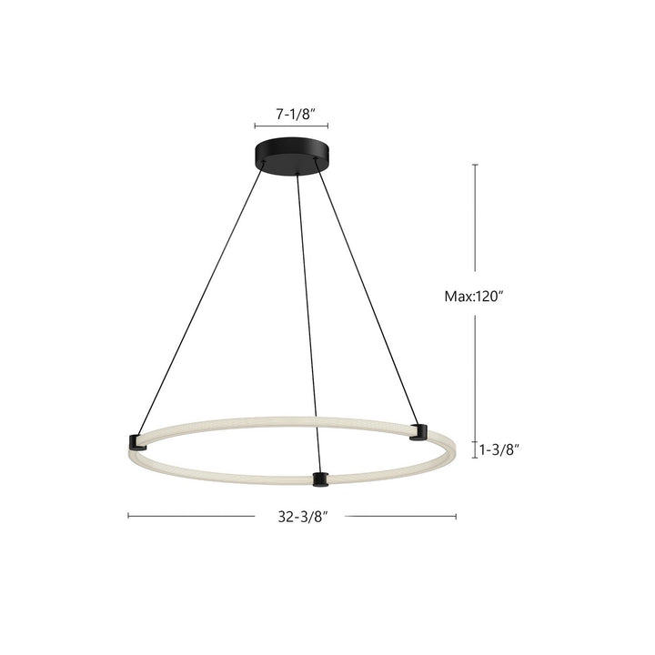 Kuzco Canada - PD24732-BK - LED Pendant - Bruni - Black
