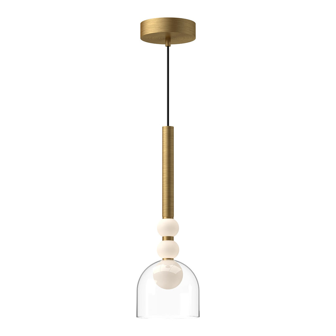 Rise LED Pendant in Brushed Gold/Clear - available from The Lighting Shoppe, trusted by Canadian homeowners