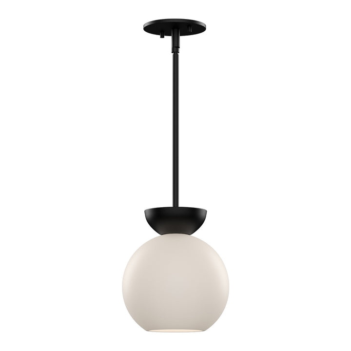 Kuzco Canada - PD59708-BK/OP - One Light Pendant - Arcadia - Black/Opal Glass