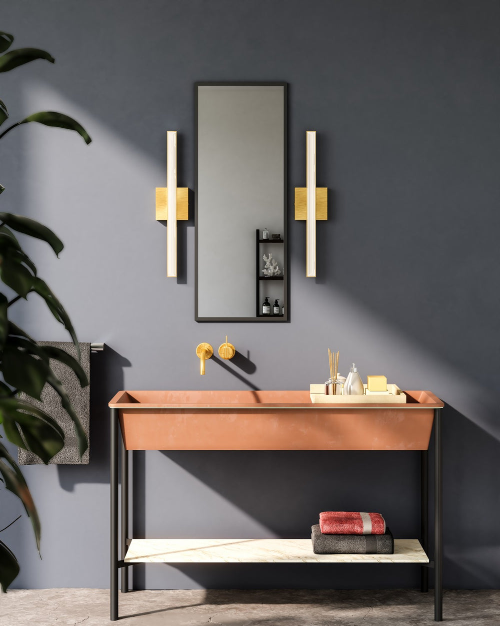Kuzco Canada - VL27534-BG - LED Vanity - Saphir - Brushed Gold