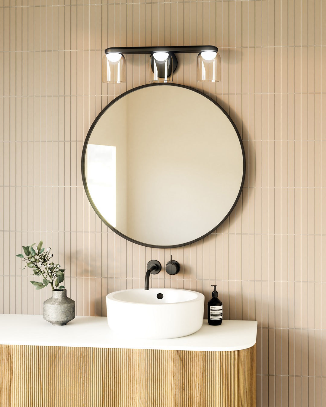 Kuzco Canada - VL52520-BK/CL - LED Vanity - Cedar - Black/Clear