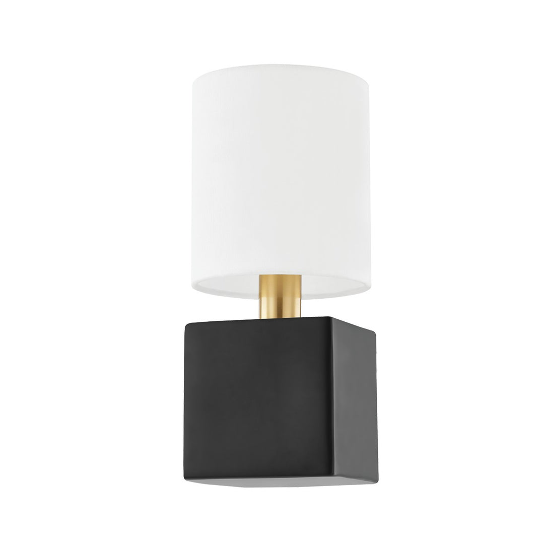 Mitzi Canada - H627101-AGB/CSB - One Light Wall Sconce - Joey - Aged Brass/Ceramic Satin Black