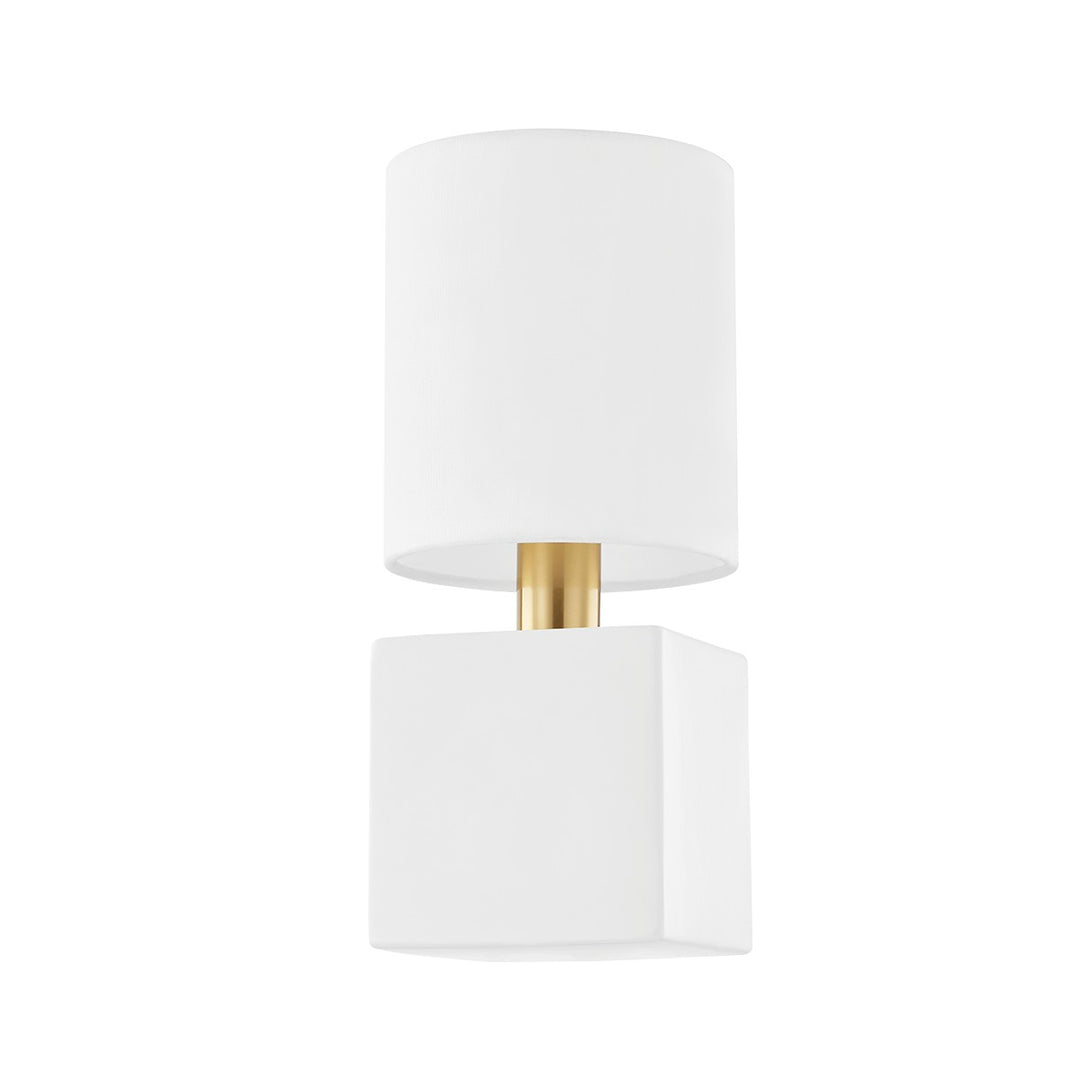 Mitzi Canada - H627101-AGB/CSW - One Light Wall Sconce - Joey - Aged Brass/Ceramic Satin White