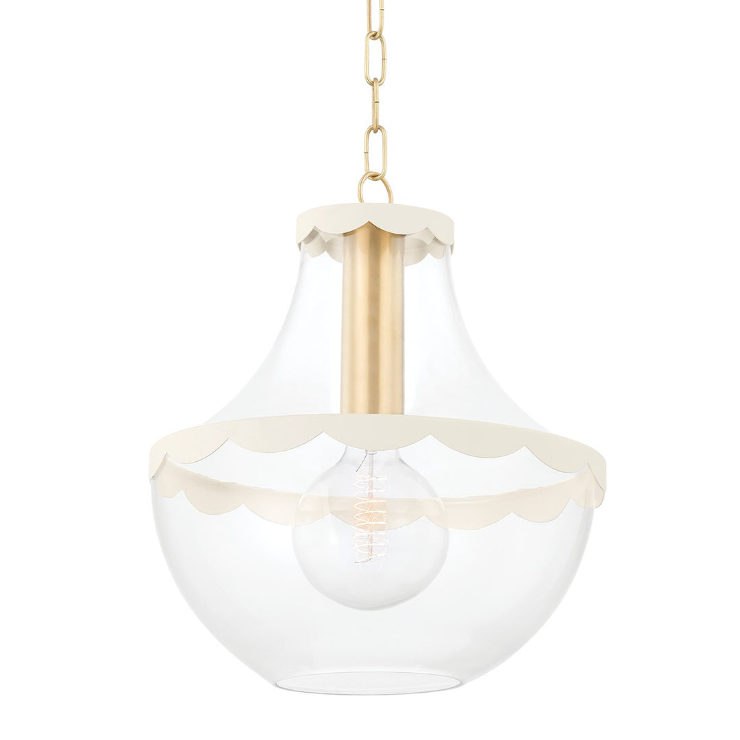 Alaina One Light Pendant in Aged Brass - available from The Lighting Shoppe, trusted by Canadian homeowners