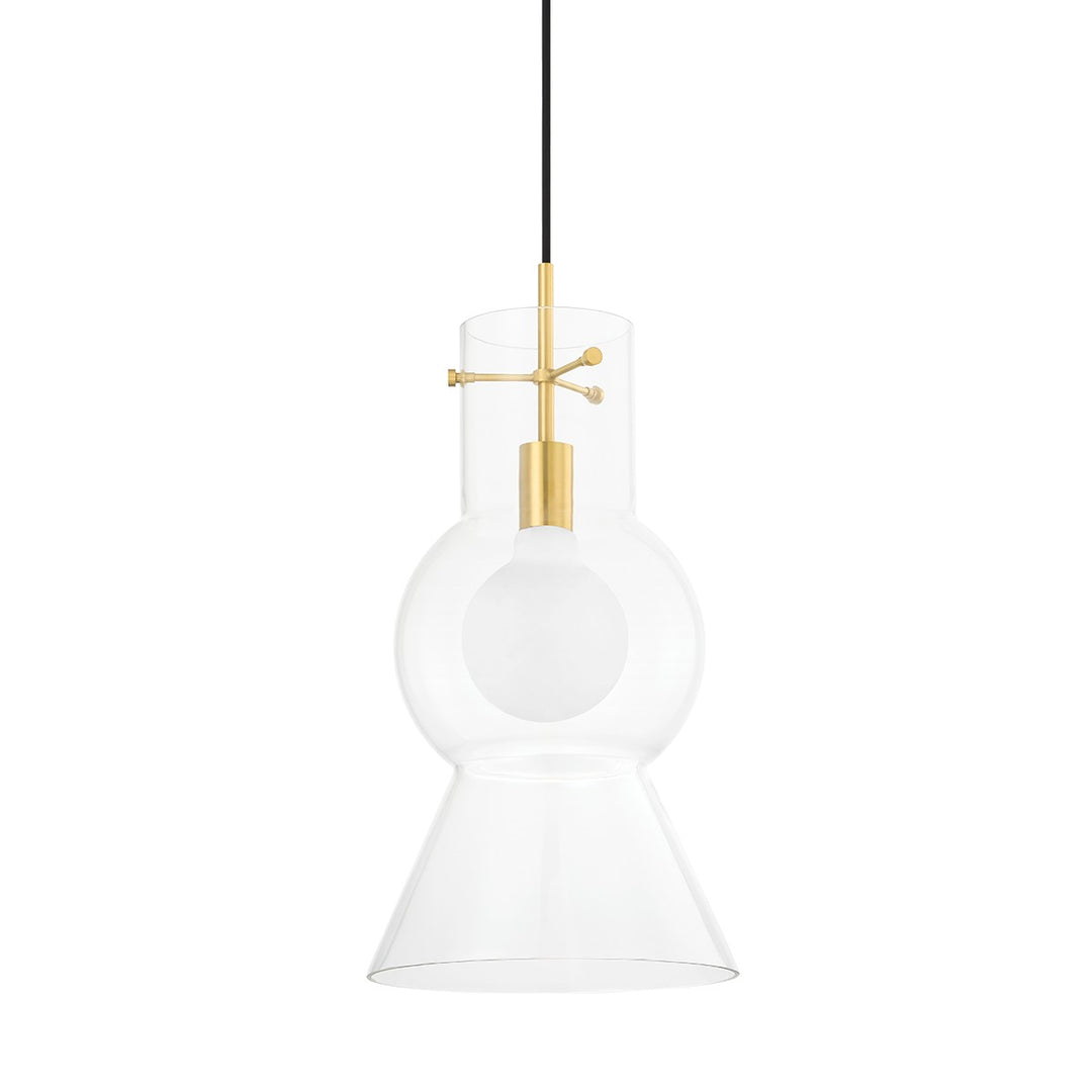 Mirabel One Light Pendant in Aged Brass - available from The Lighting Shoppe, trusted by Canadian homeowners
