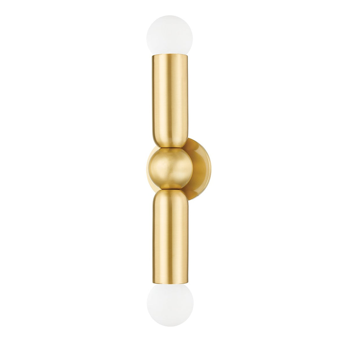 Lolly Two Light Wall Sconce in Aged Brass - available from The Lighting Shoppe, trusted by Canadian homeowners