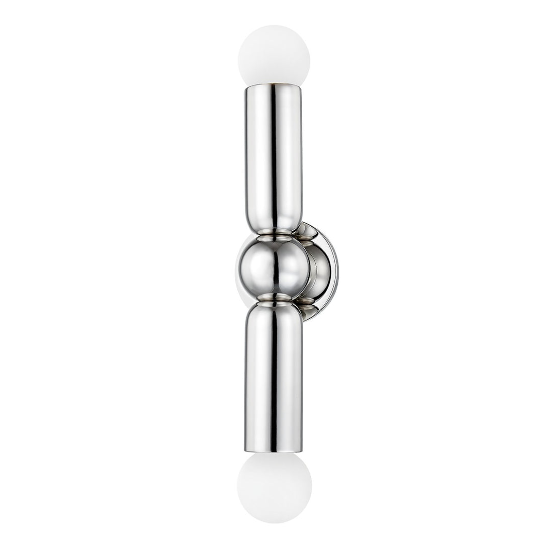 Lolly Two Light Wall Sconce in Polished Nickel - available from The Lighting Shoppe, trusted by Canadian homeowners