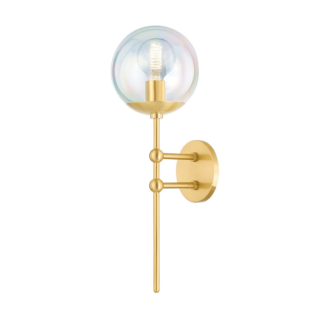 Ophelia One Light Wall Sconce in Aged Brass - available from The Lighting Shoppe, trusted by Canadian homeowners
