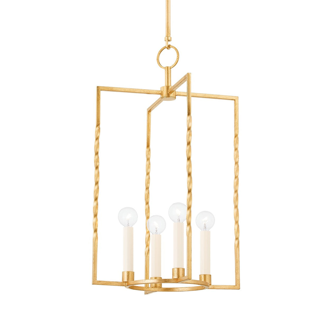 Adelaide Four Light Lantern in Vintage Gold Leaf - available from The Lighting Shoppe, trusted by Canadian homeowners