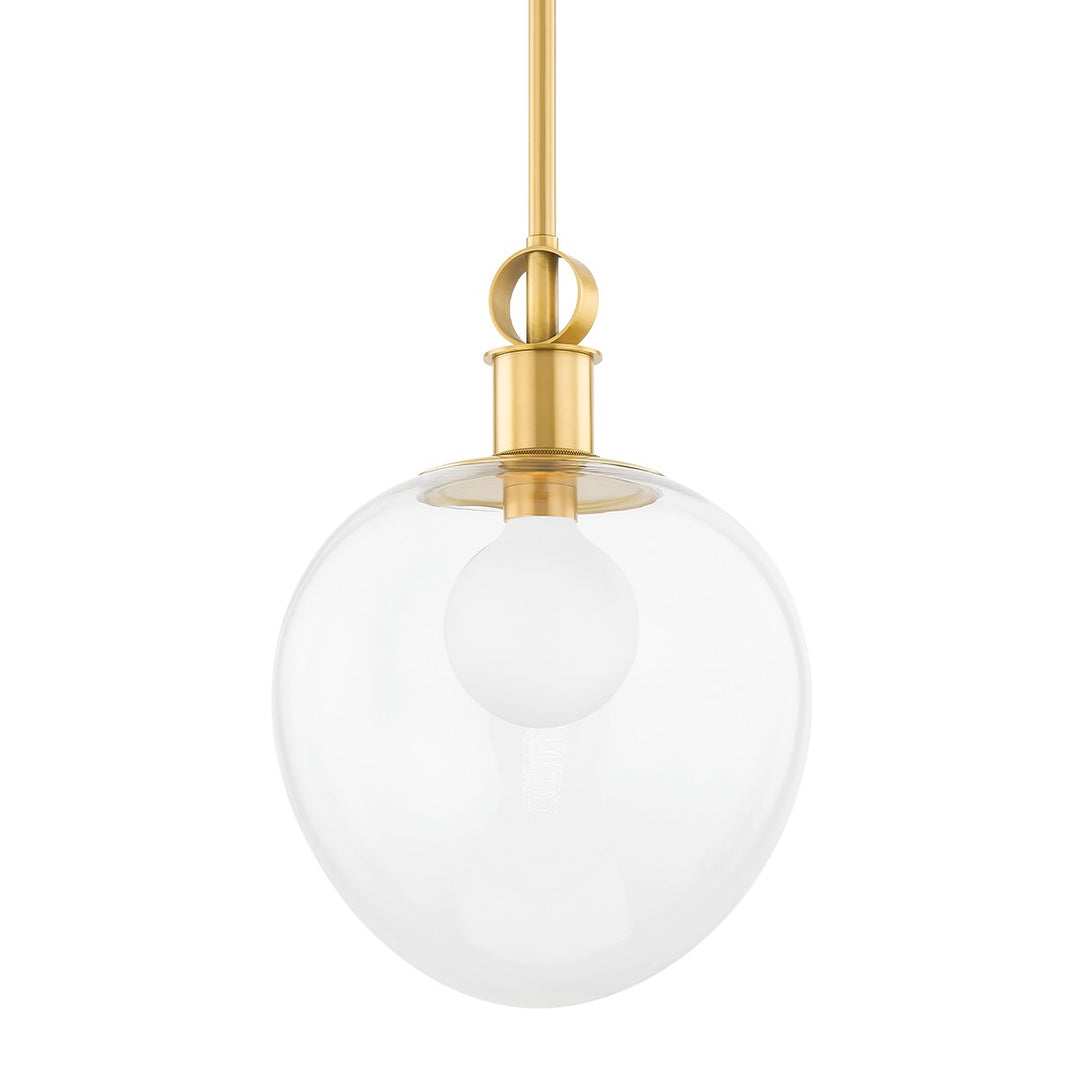 Anna One Light Pendant in Aged Brass - available from The Lighting Shoppe, trusted by Canadian homeowners
