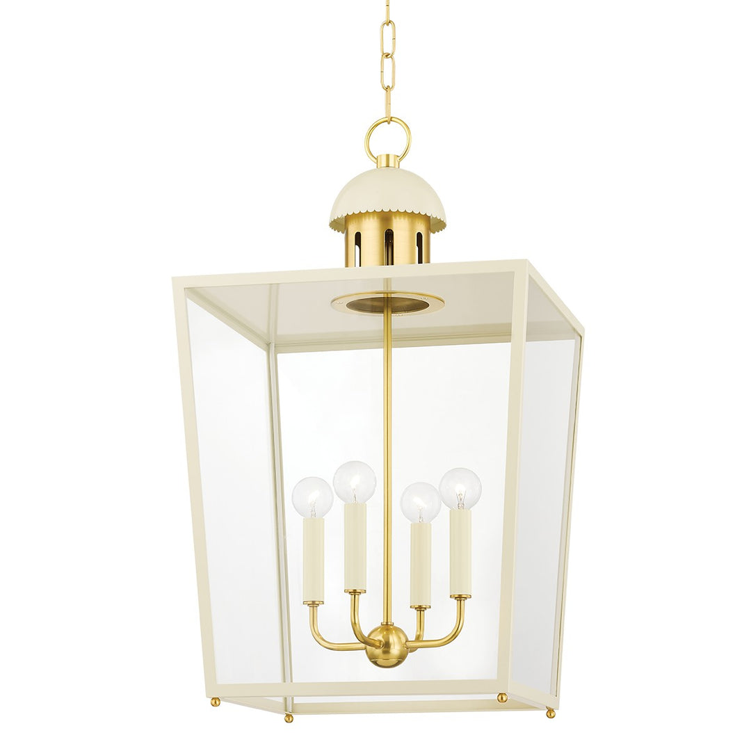 June Four Light Lantern in Aged Brass - available from The Lighting Shoppe, trusted by Canadian homeowners
