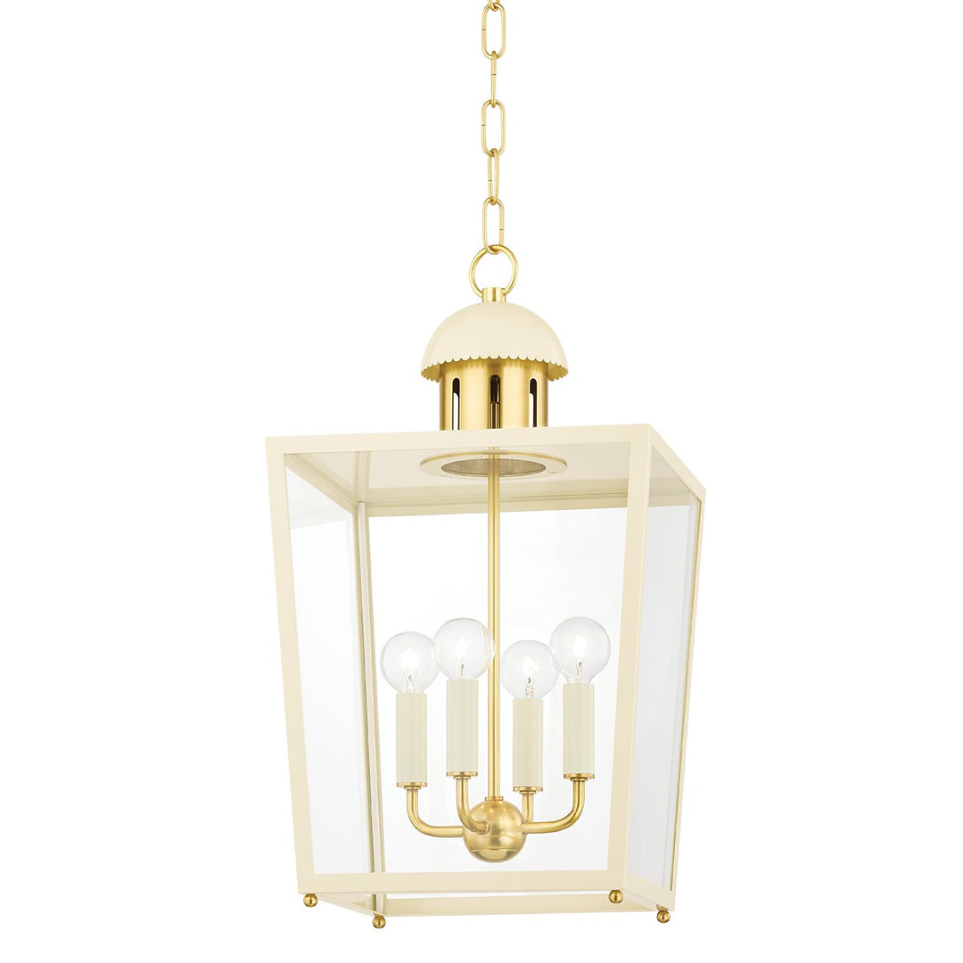 June Four Light Lantern in Aged Brass - available from The Lighting Shoppe, trusted by Canadian homeowners