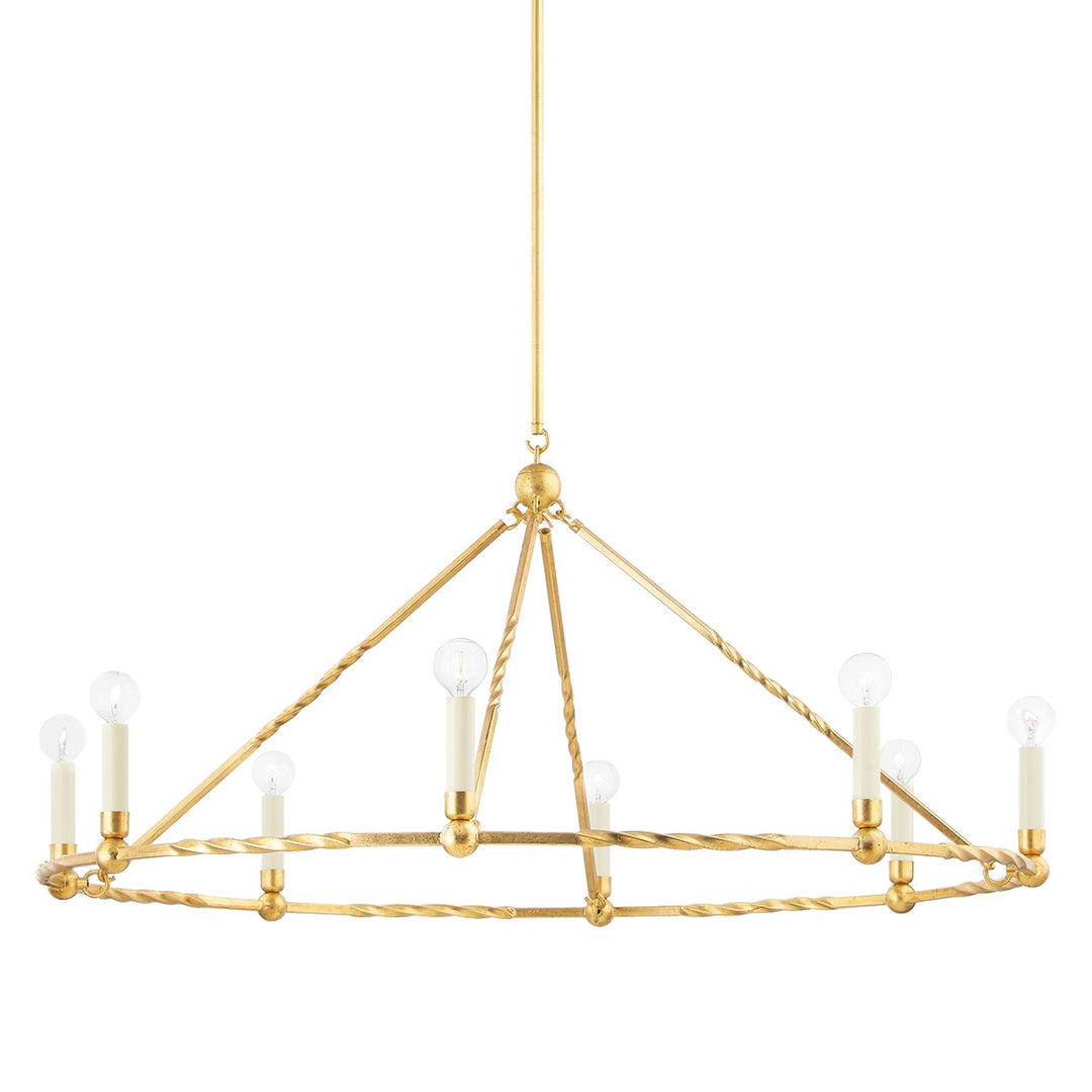 Josephine Eight Light Chandelier in Vintage Gold Leaf - available from The Lighting Shoppe, trusted by Canadian homeowners
