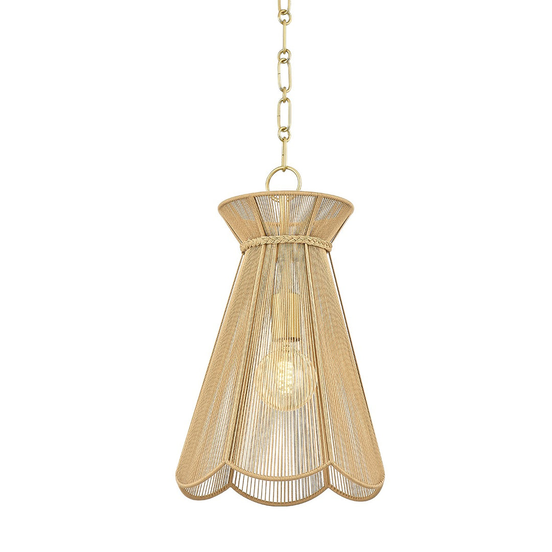 Aaliyah One Light Pendant in Aged Brass - available from The Lighting Shoppe, trusted by Canadian homeowners