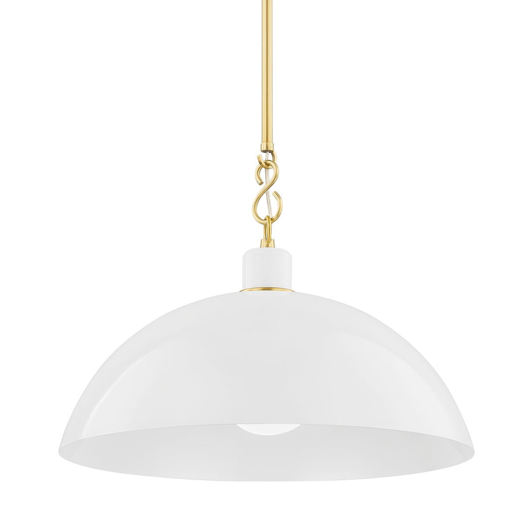 Camille One Light Pendant in Aged Brass - available from The Lighting Shoppe, trusted by Canadian homeowners