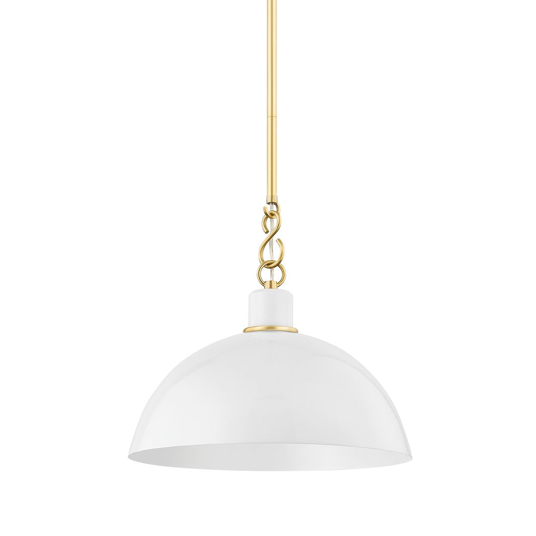 Camille One Light Pendant in Aged Brass - available from The Lighting Shoppe, trusted by Canadian homeowners