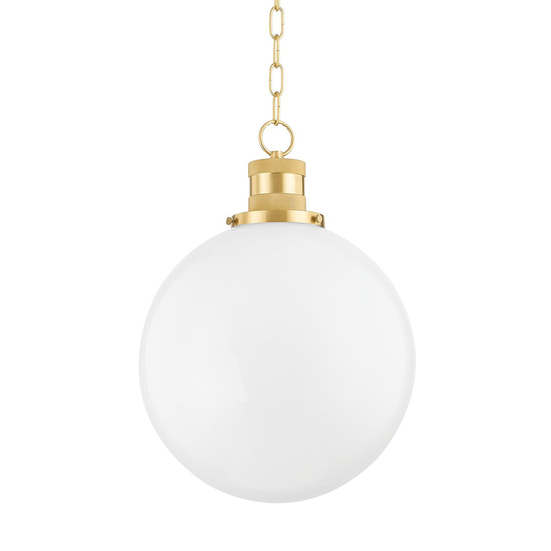 Beverly One Light Pendant in Aged Brass - available from The Lighting Shoppe, trusted by Canadian homeowners