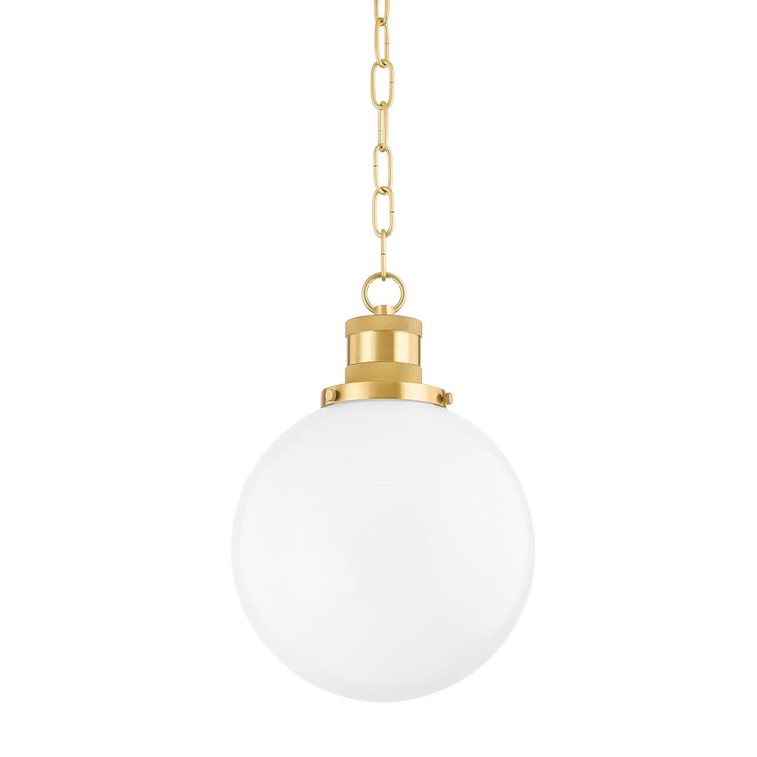 Beverly One Light Pendant in Aged Brass - available from The Lighting Shoppe, trusted by Canadian homeowners