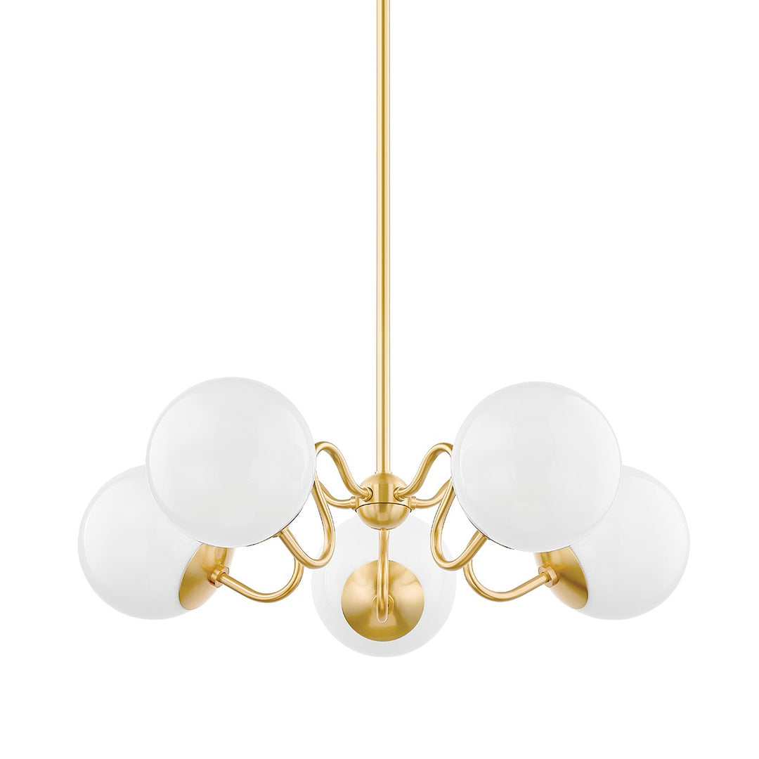 Havana Five Light Chandelier in Aged Brass - available from The Lighting Shoppe, trusted by Canadian homeowners