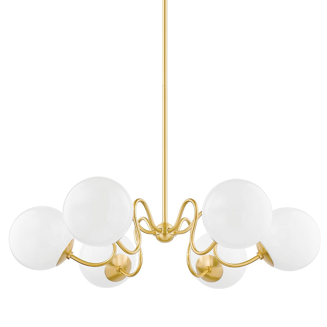 Havana Six Light Chandelier in Aged Brass - available from The Lighting Shoppe, trusted by Canadian homeowners